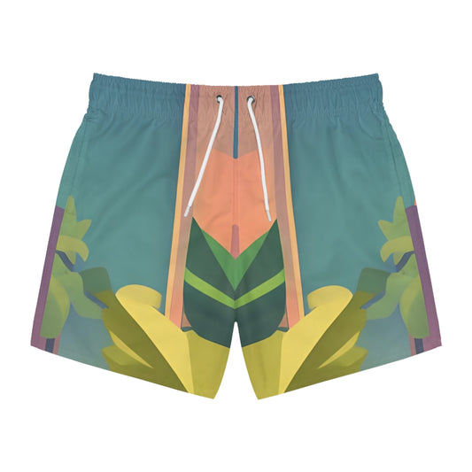 TROPICAL SIMPLE CITY 101.1 - Swim Trunks (AOP)