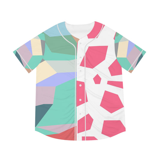 MINT & PINK GEODES - Men's Baseball Jersey (AOP)