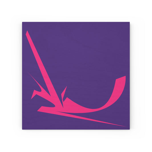 PINK SHAPE PURPLE 101 - Wood Canvas