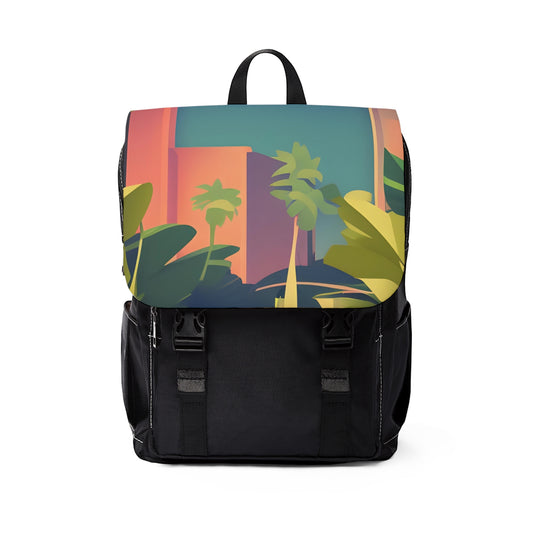 TROPICAL SIMPLE CITY 101 - Unisex Casual Shoulder Backpack