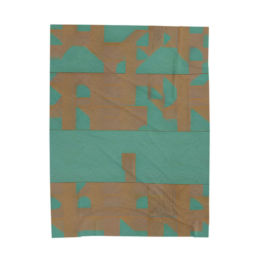 ABSTRACT SHAPES 103 - Velveteen Plush Blanket