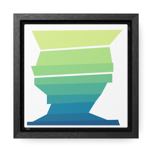 Lime Stack - Gallery Canvas Wraps, Square Frame