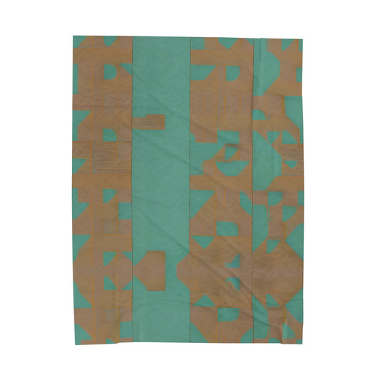 ABSTRACT SHAPES 103.1 - Velveteen Plush Blanket