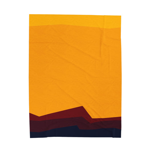 MINIMAL SUNSET 101 - Velveteen Plush Blanket