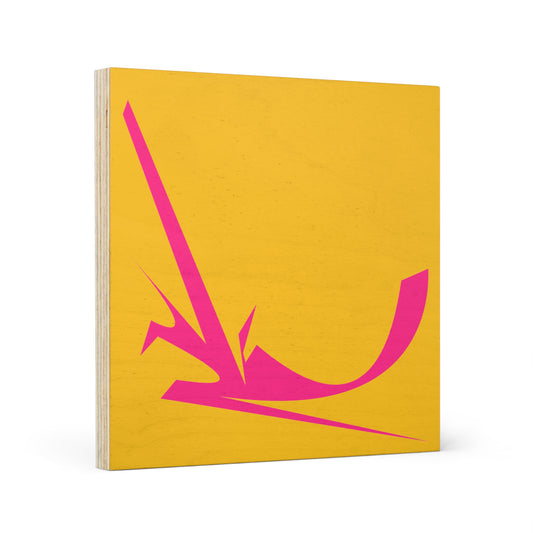 PINK SHAPE GOLD 101 - Wood Canvas