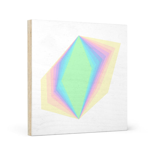 RAINBOW GEODE - Wood Canvas