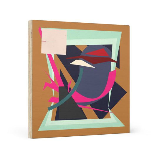 ABSTRACT SHAPE TAN 102 - Wood Canvas