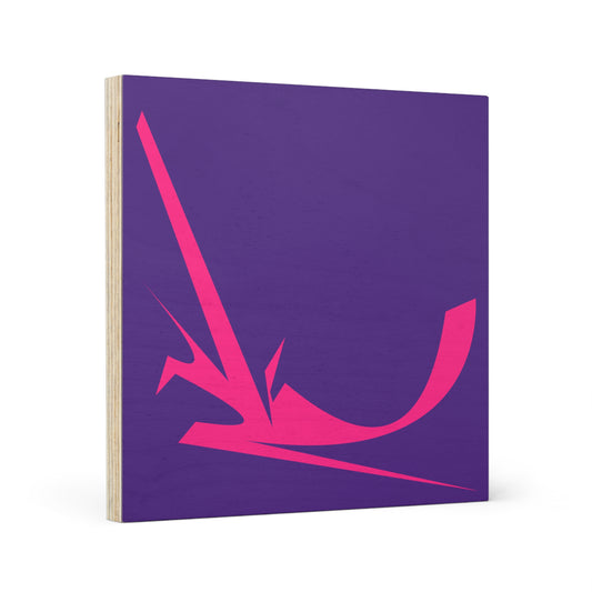 PINK SHAPE PURPLE 101 - Wood Canvas