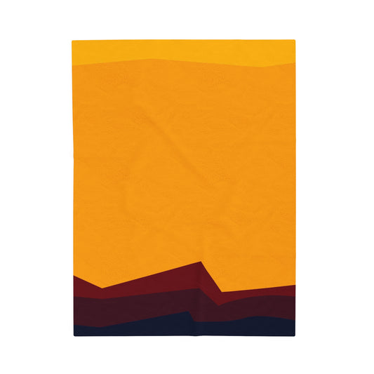 MINIMAL SUNSET 101 - Velveteen Plush Blanket
