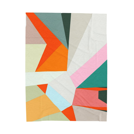 TROPICAL GEODE - Velveteen Plush Blanket