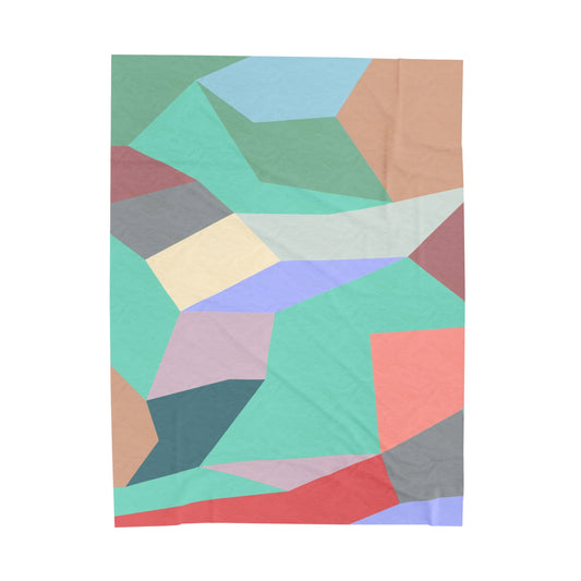 MINT GEODES - Velveteen Plush Blanket