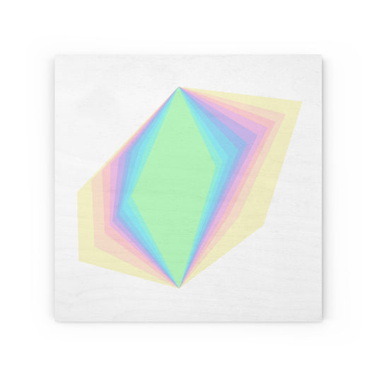 RAINBOW GEODE - Wood Canvas