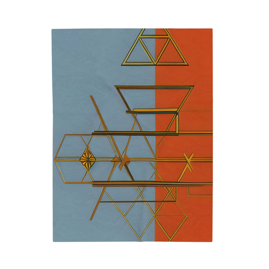 ABSTRACT SHAPES 102 - Velveteen Plush Blanket