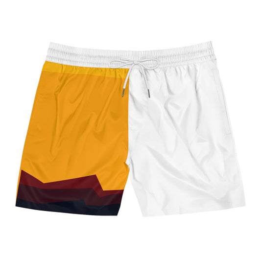 MINIMAL SUNSET RIGHT HALF 101 - Men's Mid-Length Swim Shorts (AOP)