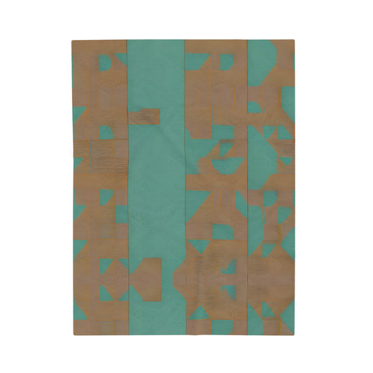 ABSTRACT SHAPES 103.1 - Velveteen Plush Blanket
