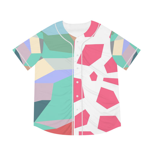MINT & PINK GEODES - Men's Baseball Jersey (AOP)
