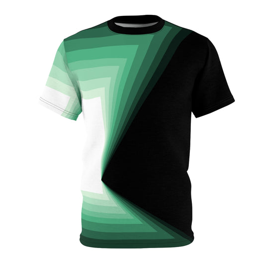 GREEN DARK PORTAL 100101 - All Over Print - Unisex Cut & Sew Tee (AOP)