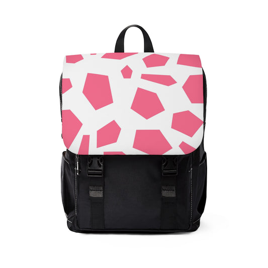 PINK GEODES - Unisex Casual Shoulder Backpack