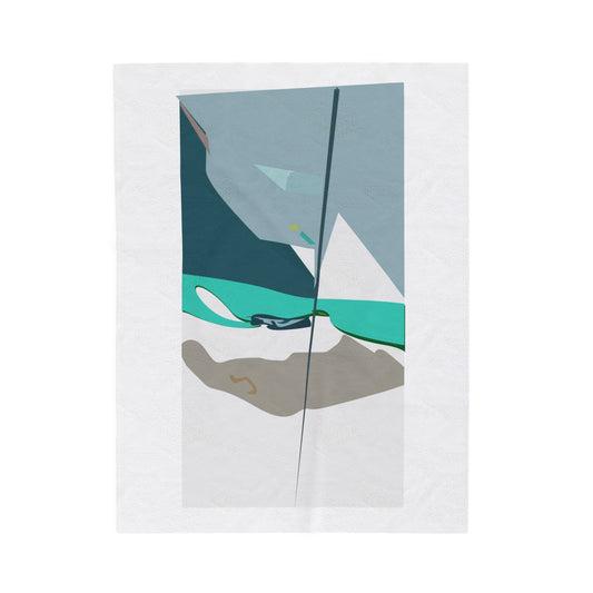 MINIMAL WAVES 101 - Velveteen Plush Blanket