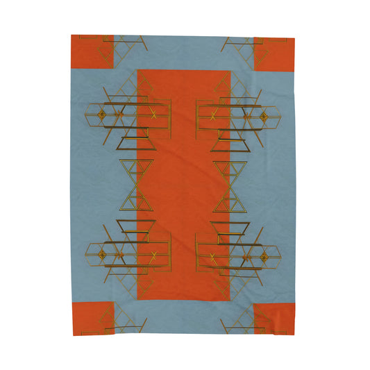 ABSTRACT SHAPES 102.1 - Velveteen Plush Blanket