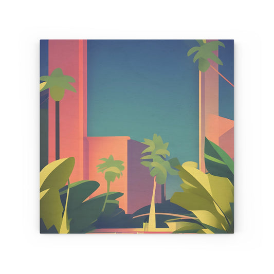 TROPICAL SIMPLE CITY 101 - Wood Canvas