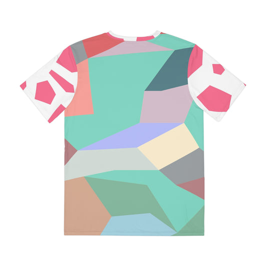 MINT & PINK GEODES 100102 - All Over Print Men's Polyester Tee (AOP)