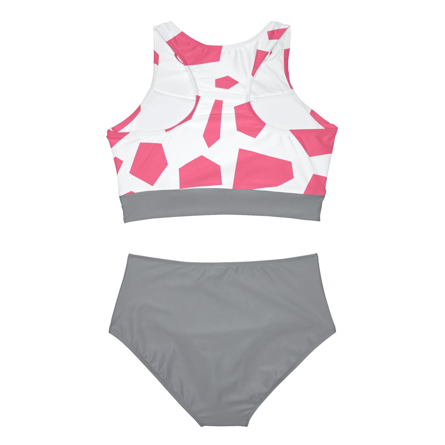 PINK GEODES 101 GREY - Sporty Bikini Set (AOP)