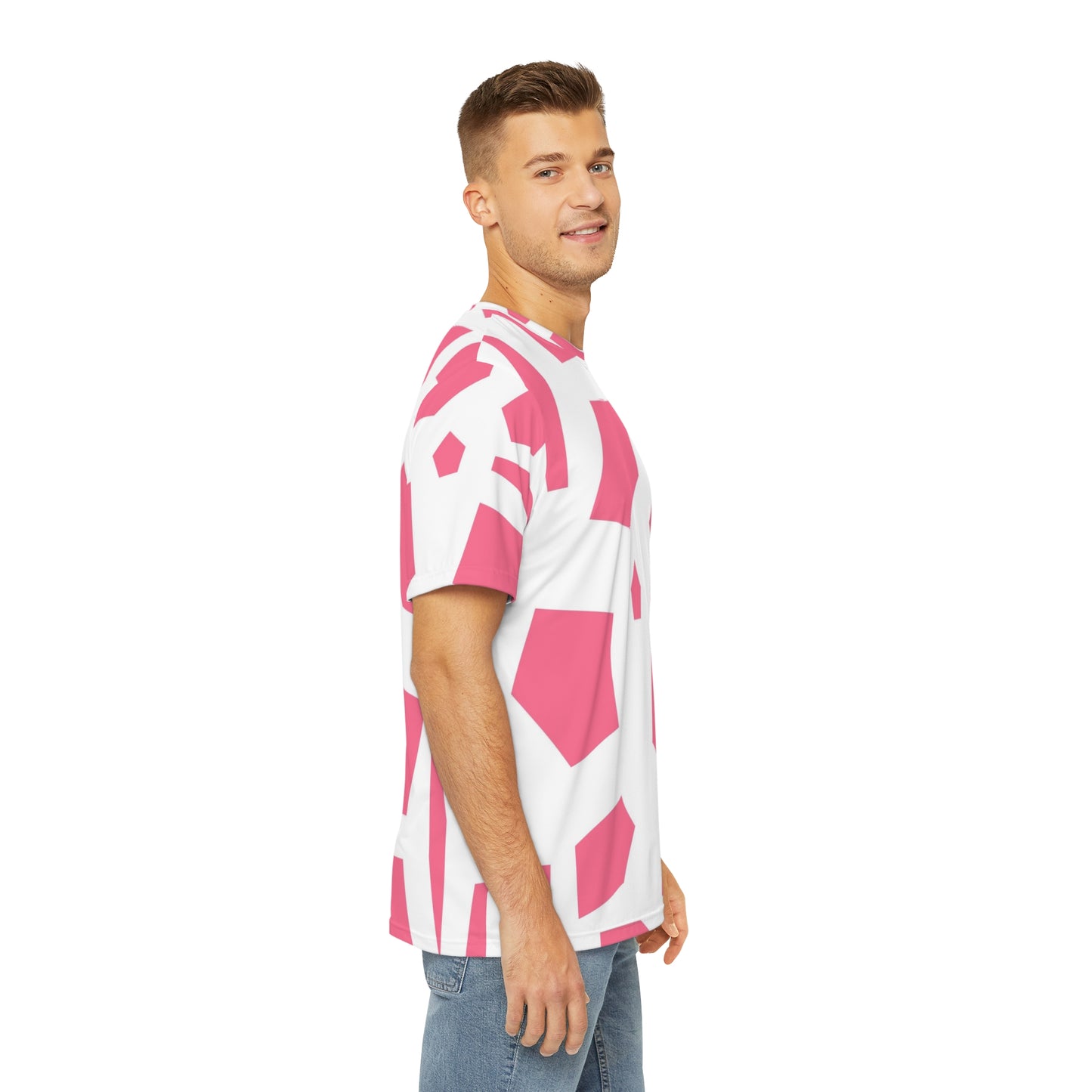 PINK GEODES 100101 - All Over Print Men's Polyester Tee (AOP)