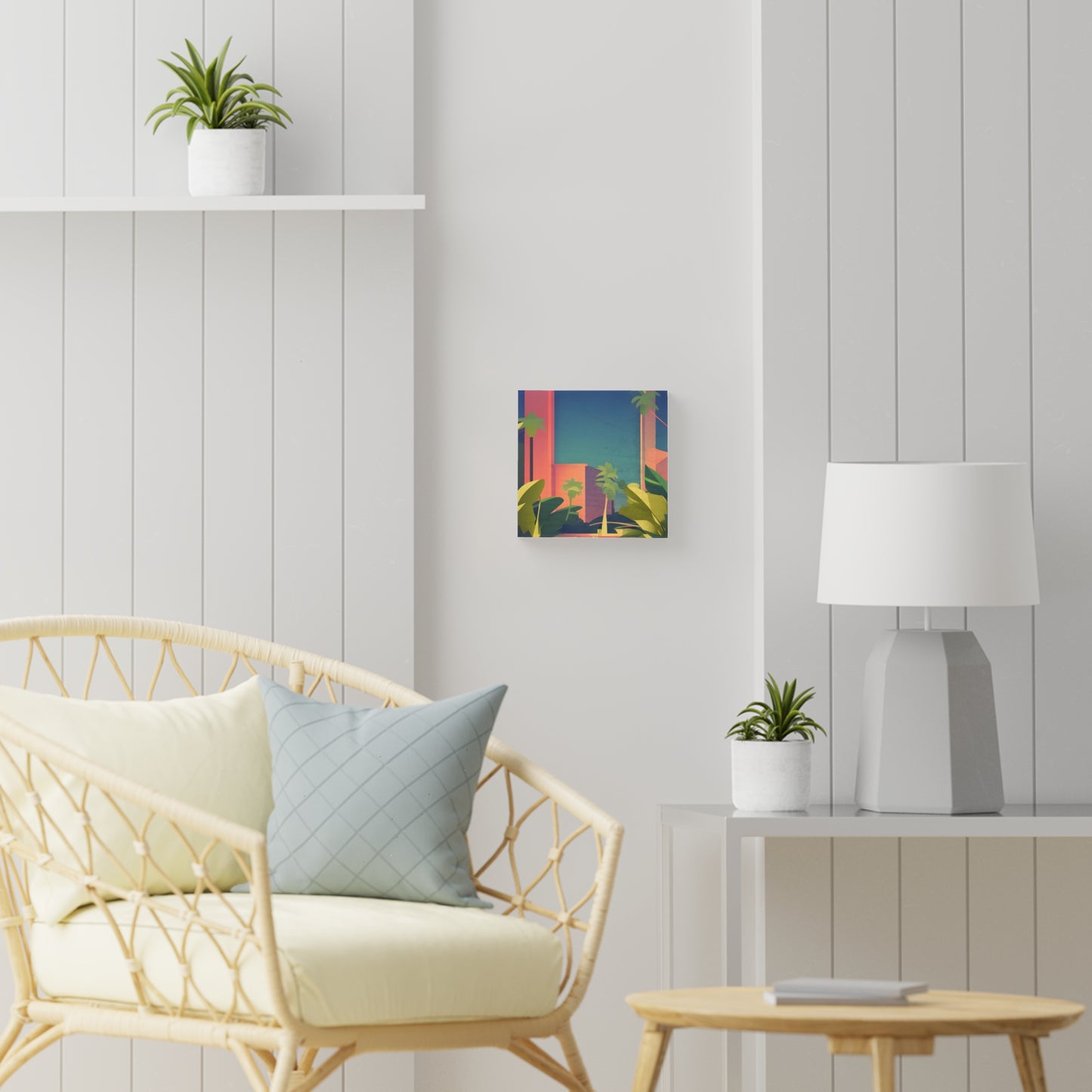 TROPICAL SIMPLE CITY 101 - Wood Canvas