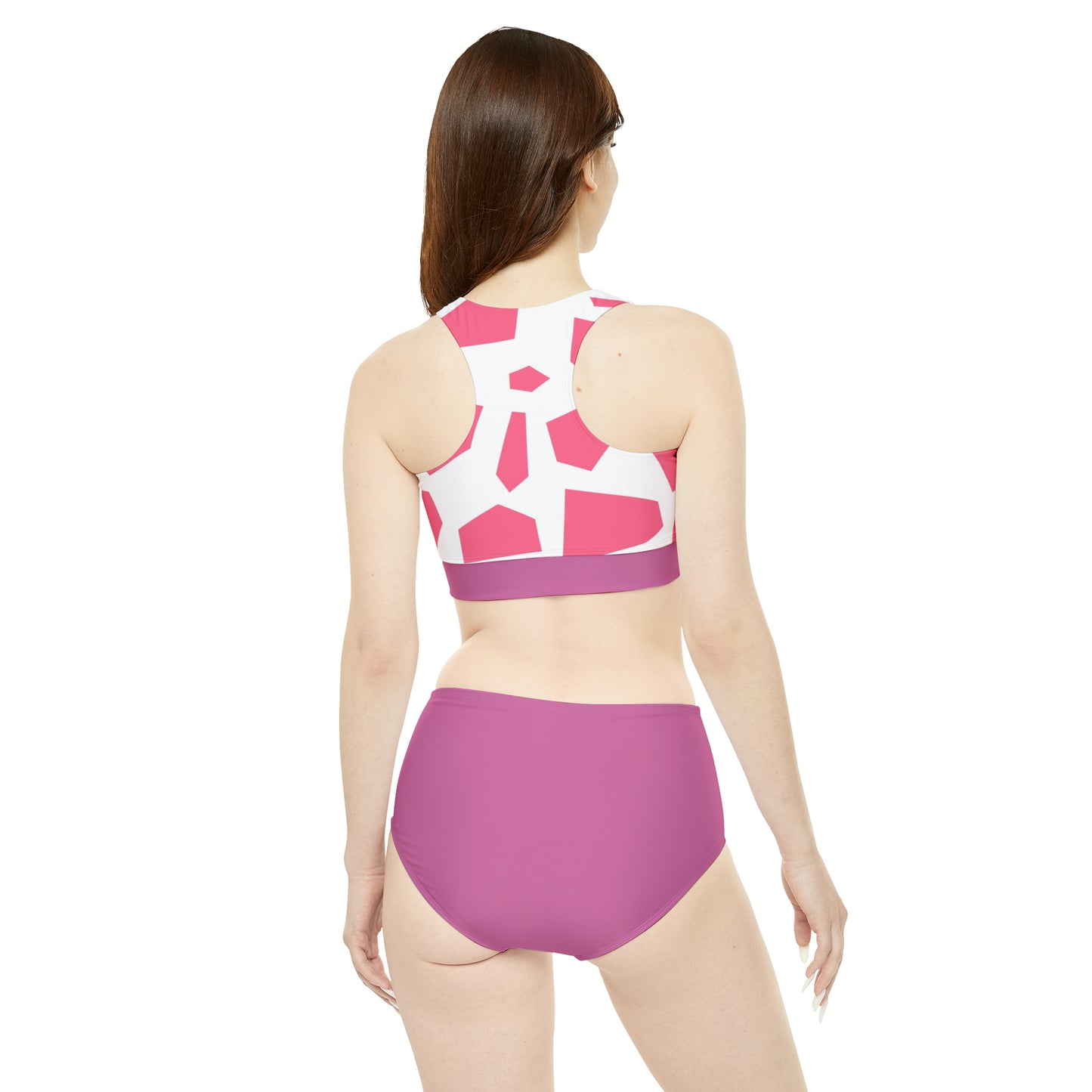 PINK GEODES 101 PINK - Sporty Bikini Set (AOP)