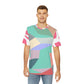 MINT & PINK GEODES 100102 - All Over Print Men's Polyester Tee (AOP)