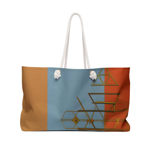 ABSTRACT SHAPES 102 TAN - Weekender Bag