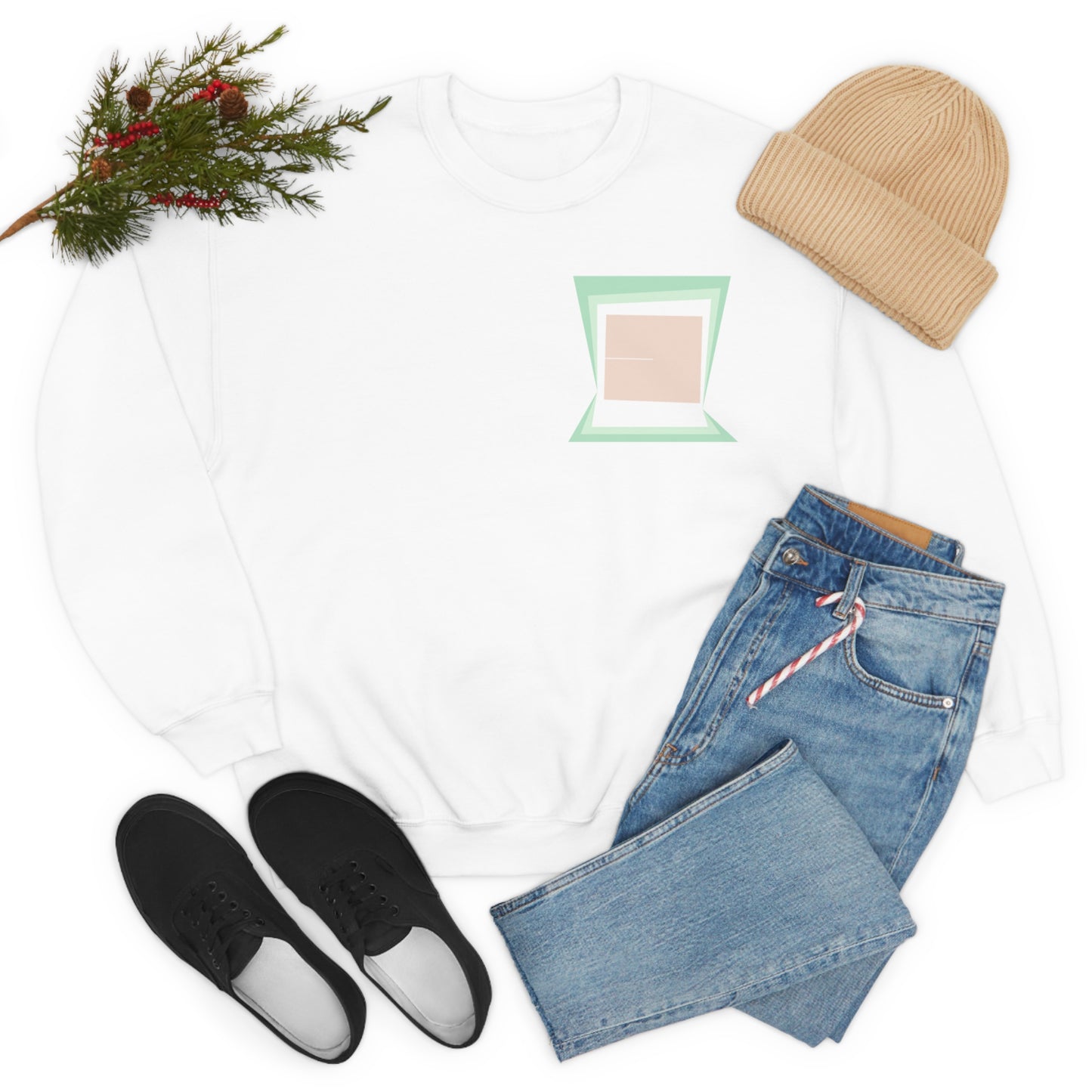 MINIMAL SHAPES 100 - Unisex Heavy Blend™ Crewneck Sweatshirt