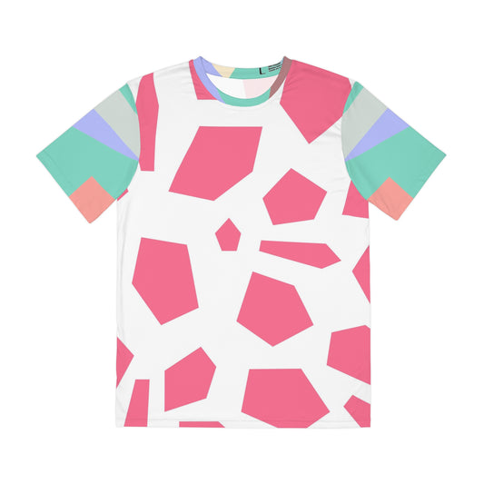 MATTAWAY PINK &amp; MINT GEODES 100101 - Camiseta de poliéster con estampado completo para hombre (AOP)