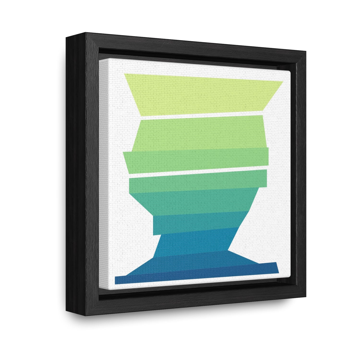 Lime Stack - Gallery Canvas Wraps, Square Frame