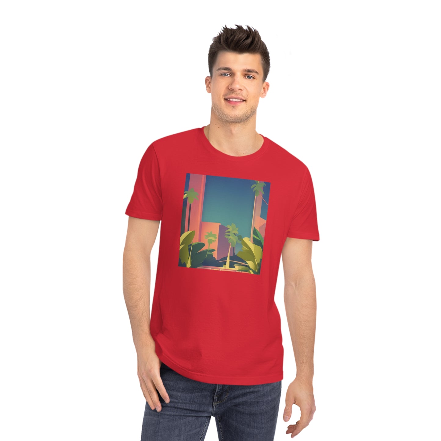 TROPICAL SIMPLE CITY 101 - Unisex Rocker T-Shirt