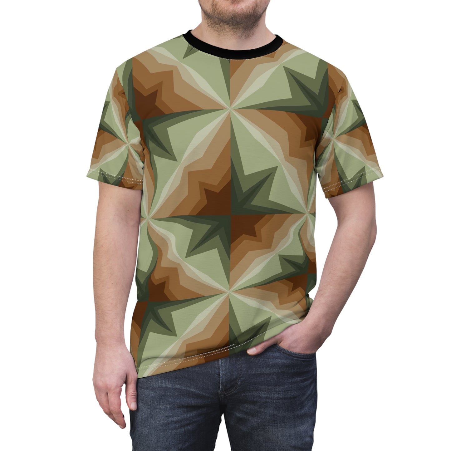 EARTH PATTERN 100101 - All Over Print - Unisex Cut & Sew Tee (AOP)