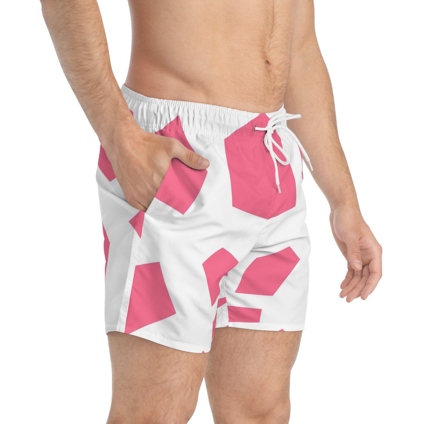 PINK GEODES MIRROR 101 - Swim Trunks (AOP)