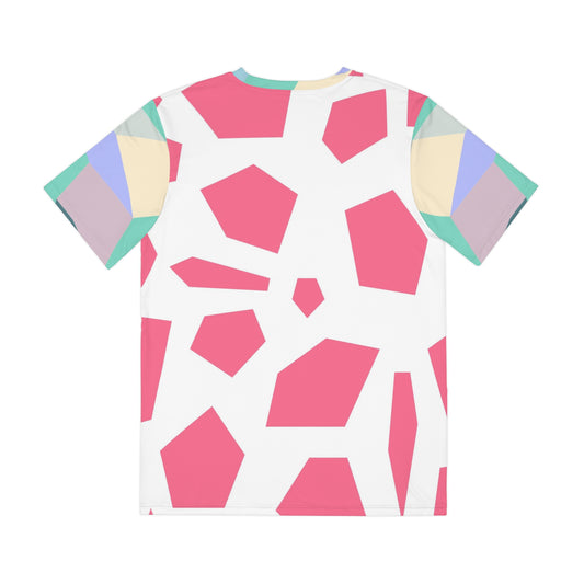 MATTAWAY PINK &amp; MINT GEODES 100101 - Camiseta de poliéster con estampado completo para hombre (AOP)