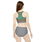 ABSTRACT SHAPES 103 GREY - Sporty Bikini Set (AOP)