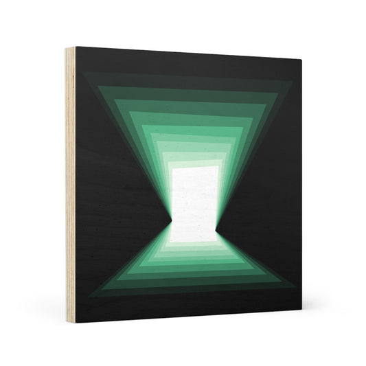 GREEN DARK PORTAL - Wood Canvas