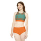 ABSTRACT SHAPES 103 ORANGE - Sporty Bikini Set (AOP)